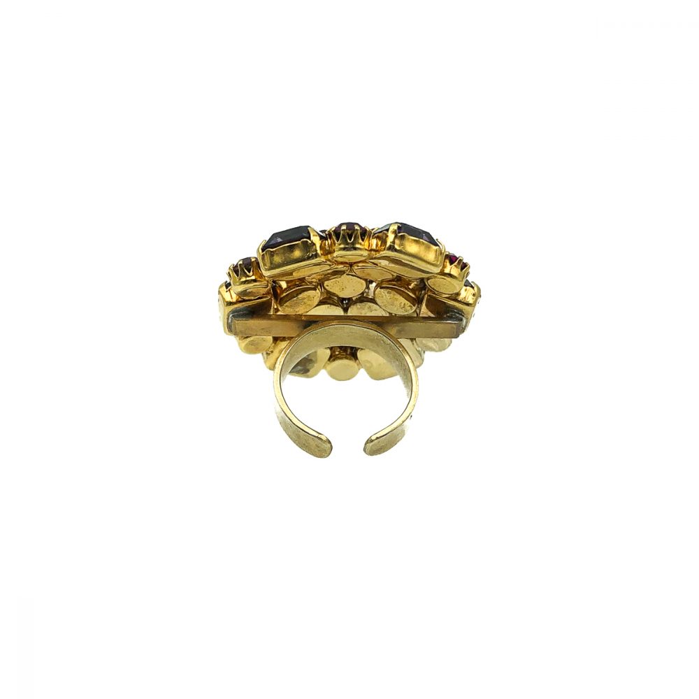 Vintage Pink Crystal Ring