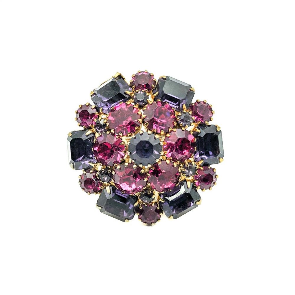 Vintage Pink Crystal Ring