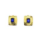 Vintage Blue Glass Earrings Jennifer Gibson Jewellery 809 (1) Vintage Blue Glass Earrings