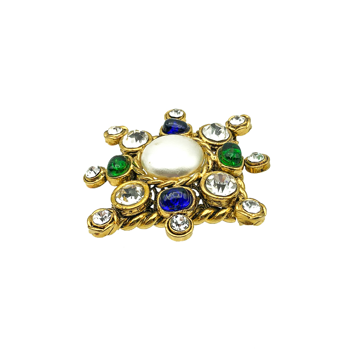 Vintage Chanel Cruciform Brooch Jennifer Gibson Jewellery 814 (4) Vintage Chanel Cruciform Brooch