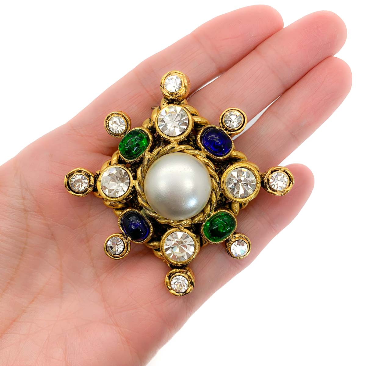 Vintage Chanel Cruciform Brooch Jennifer Gibson Jewellery 814 (5) Vintage Chanel Cruciform Brooch
