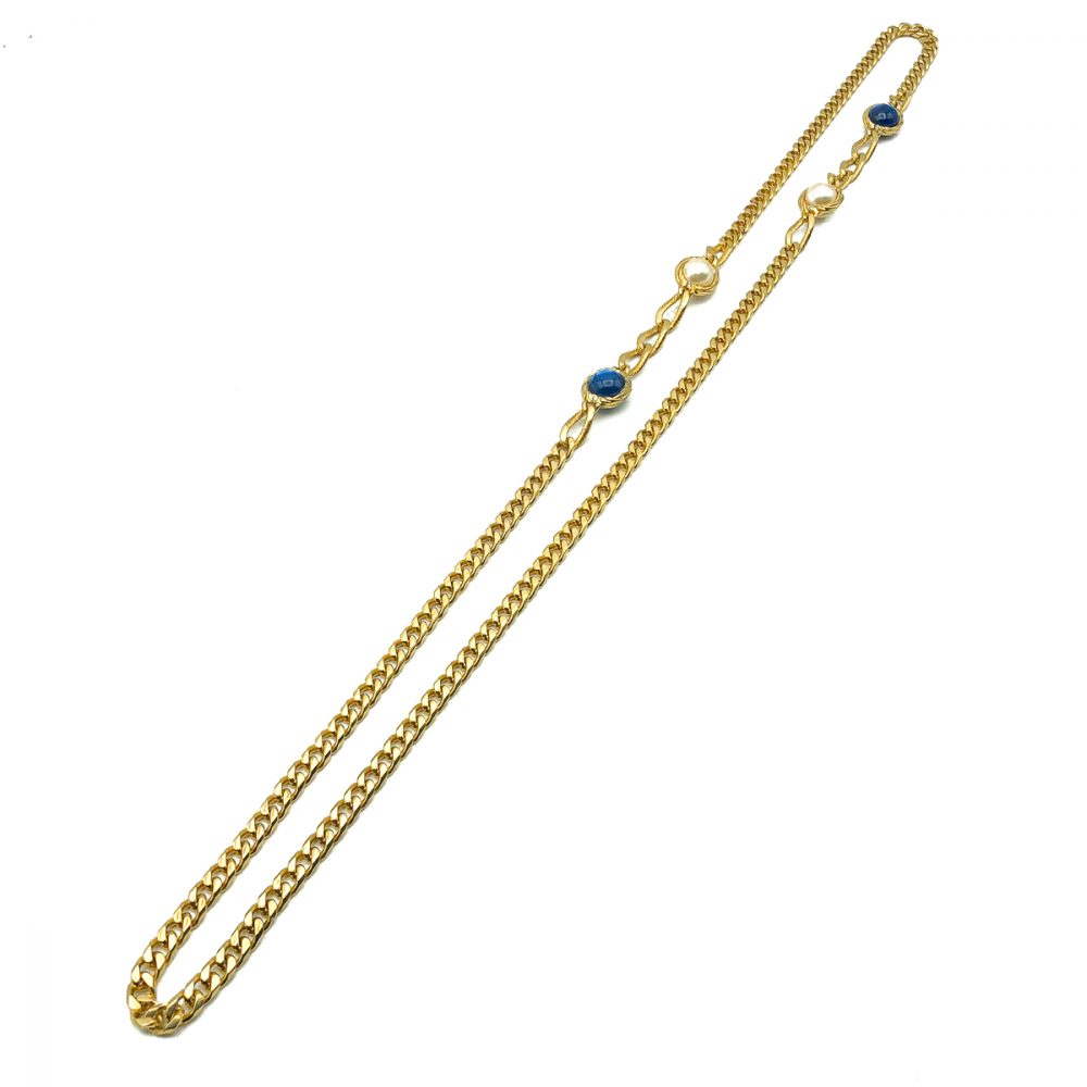 Vintage Blue Glass Sautoir