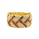 Vintage YSL Ruby Cuff Jennifer Gibson Jewellery 816 (1) Vintage YSL Ruby Cuff