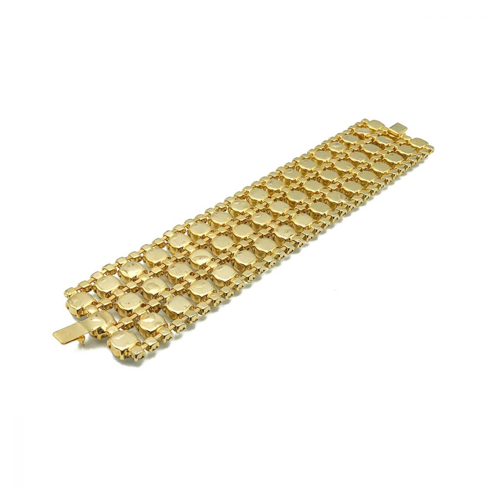 Vintage Gold Rhinestone Cuff