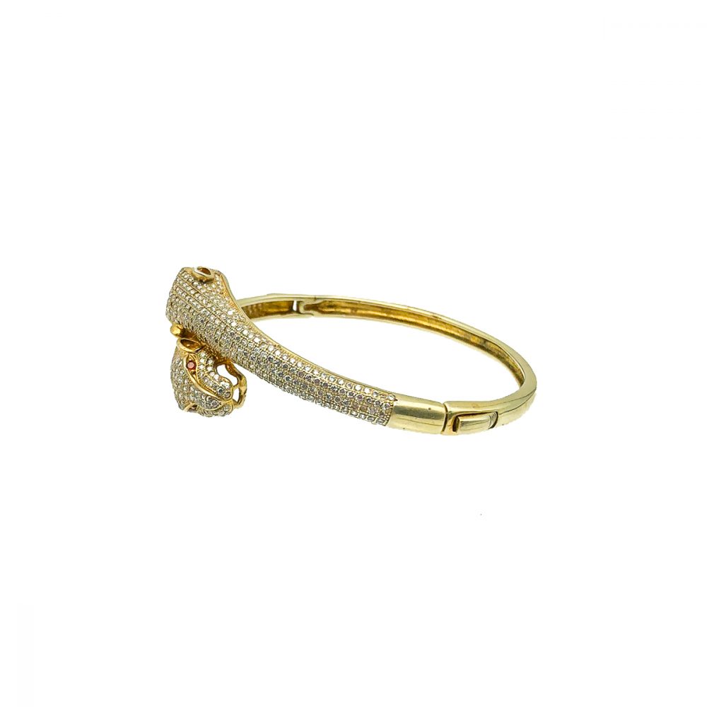 Vintage Silver Vermeil Panther Bangle