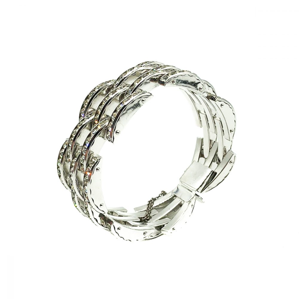 Vintage Deco Tank Track Bracelet