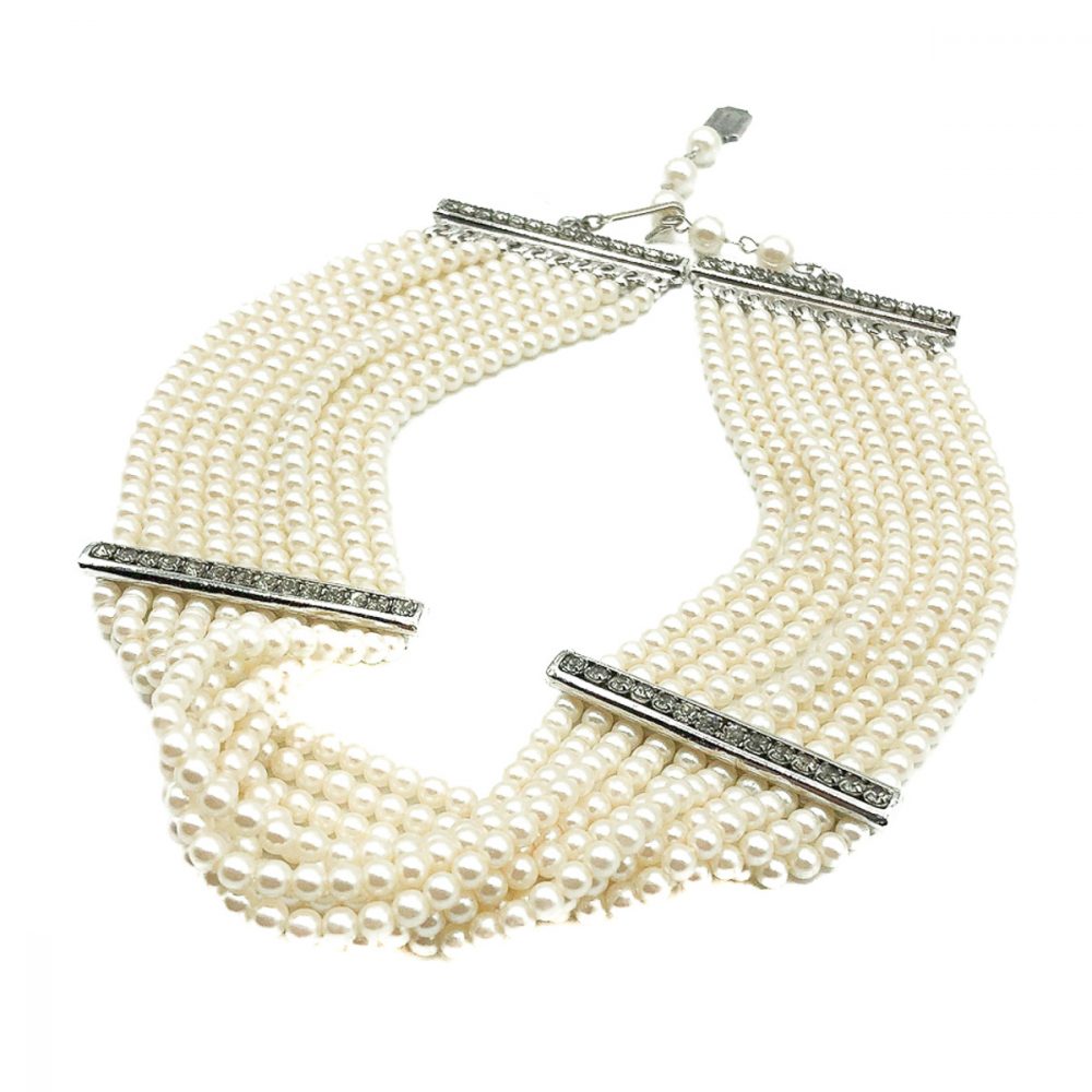 Vintage Dior Pearl Choker Necklace