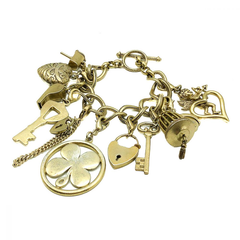 Vintage Monet Charm Bracelet