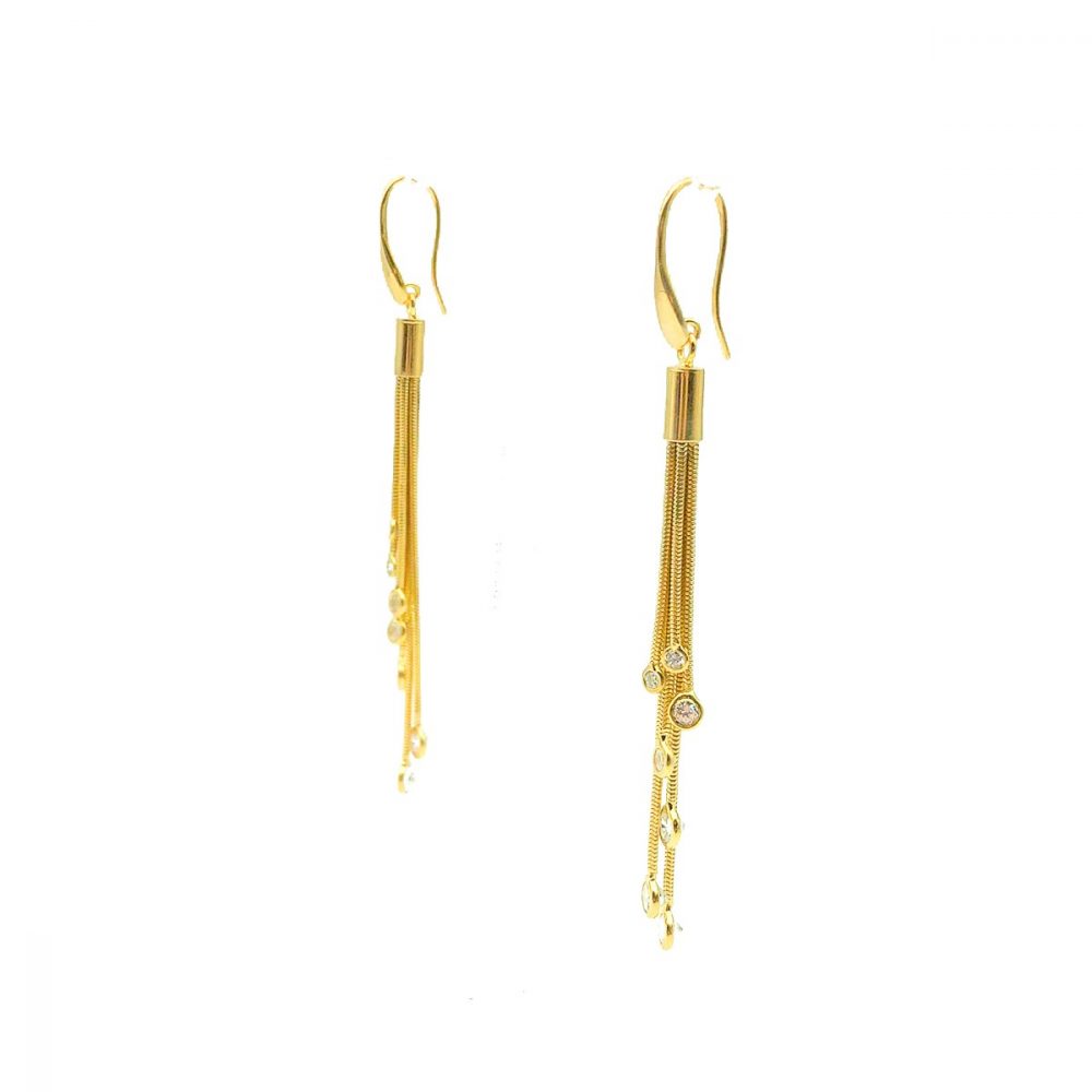 Vintage Crystal Tassel Earrings