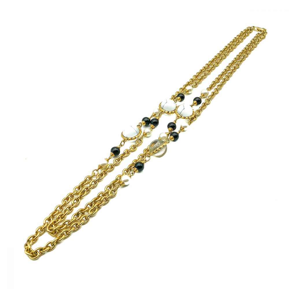 Vintage Gold Beaded Sautoir