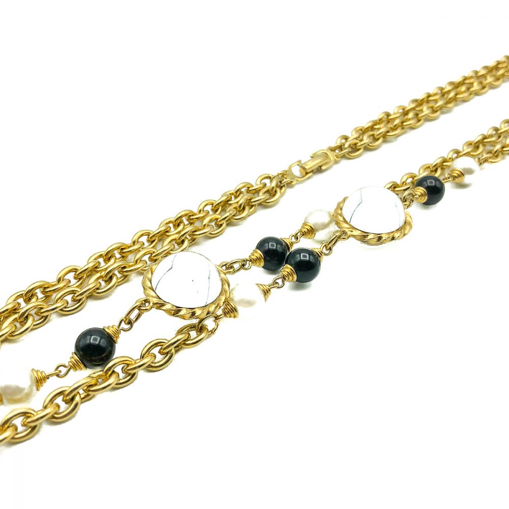 Vintage Gold Beaded Sautoir