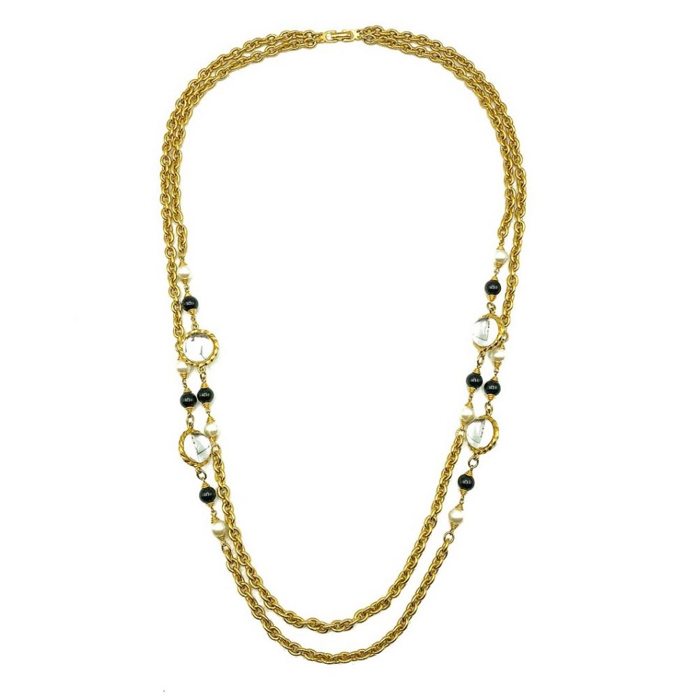 Vintage Gold Beaded Sautoir