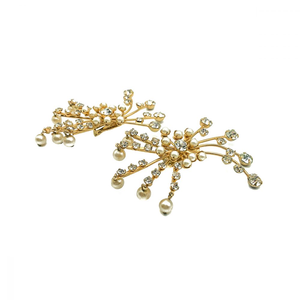 Vintage Pearl Spray Earrings