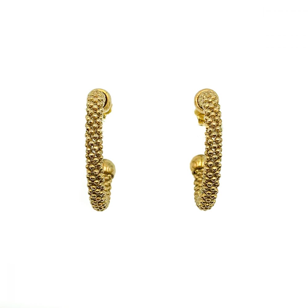 Vintage Silver Vermeil Hoop Earrings