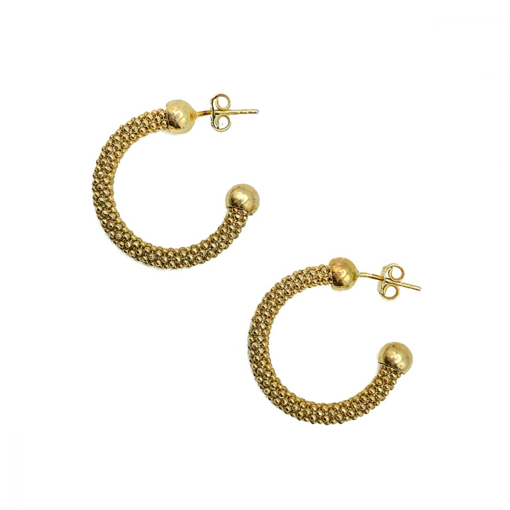 Vintage Silver Vermeil Hoop Earrings