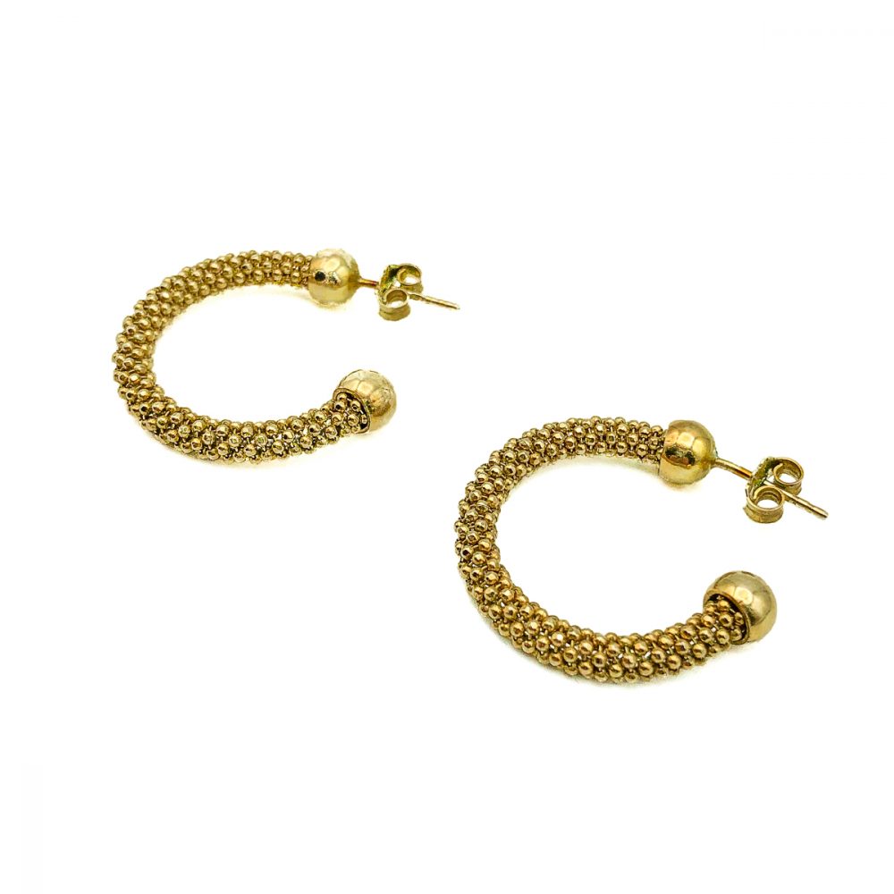 Vintage Silver Vermeil Hoop Earrings