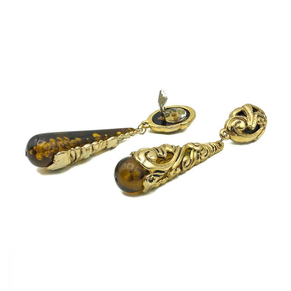 Vintage Tortoiseshell Drop Earrings