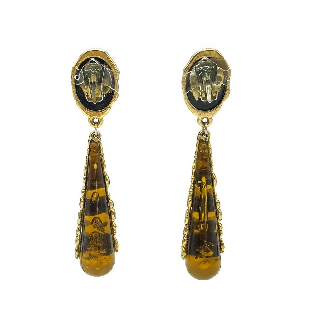 Vintage Tortoiseshell Drop Earrings