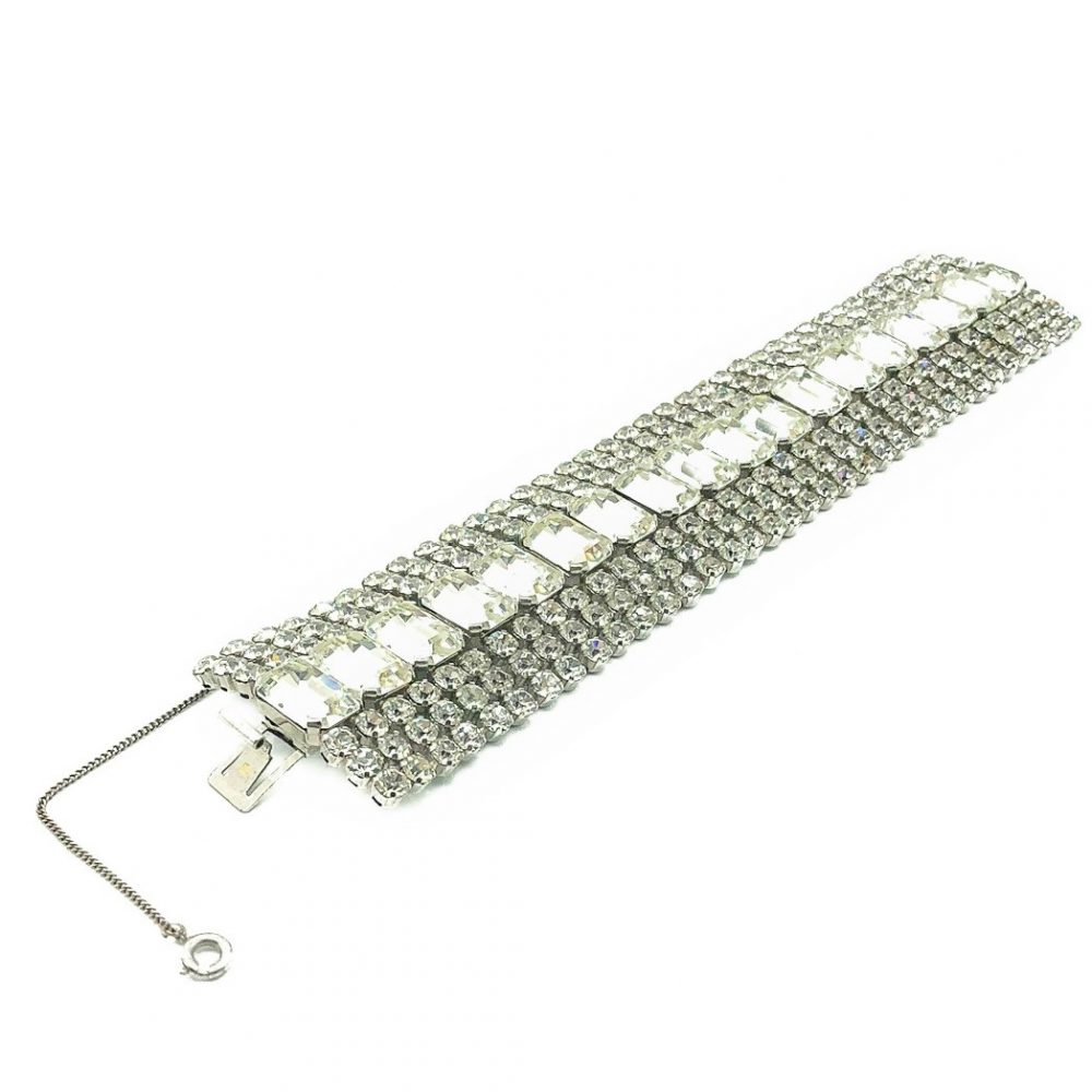 Vintage Rhinestone Cocktail Bracelet