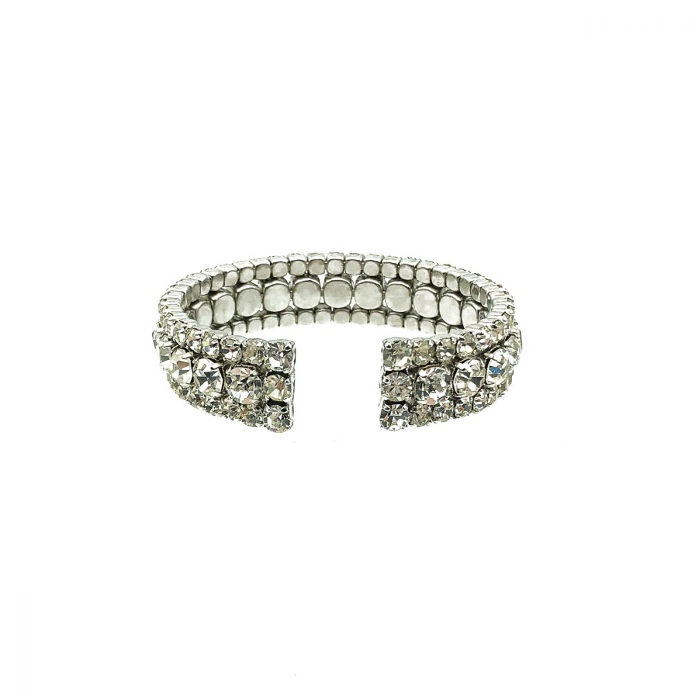 Vintage Crystal Cocktail Cuff Bracelet