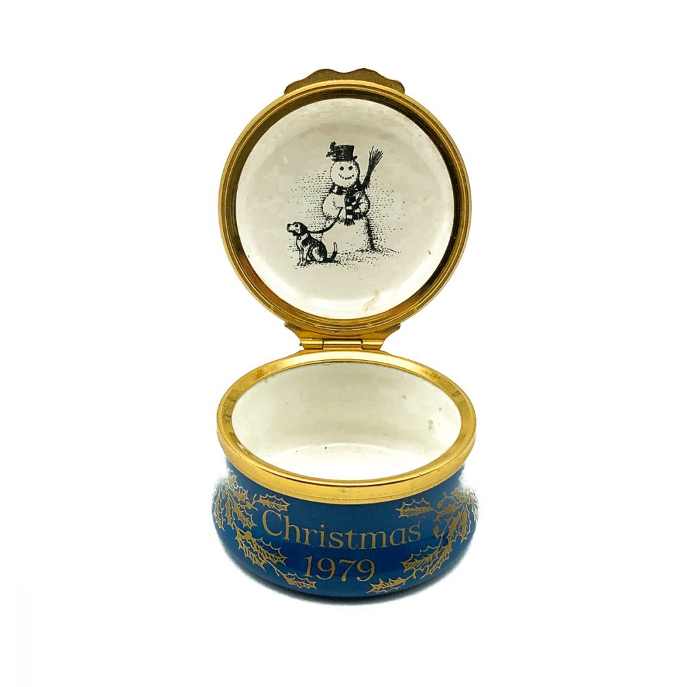 Vintage Bilston & Battersea Enamel 1979 Christmas Box