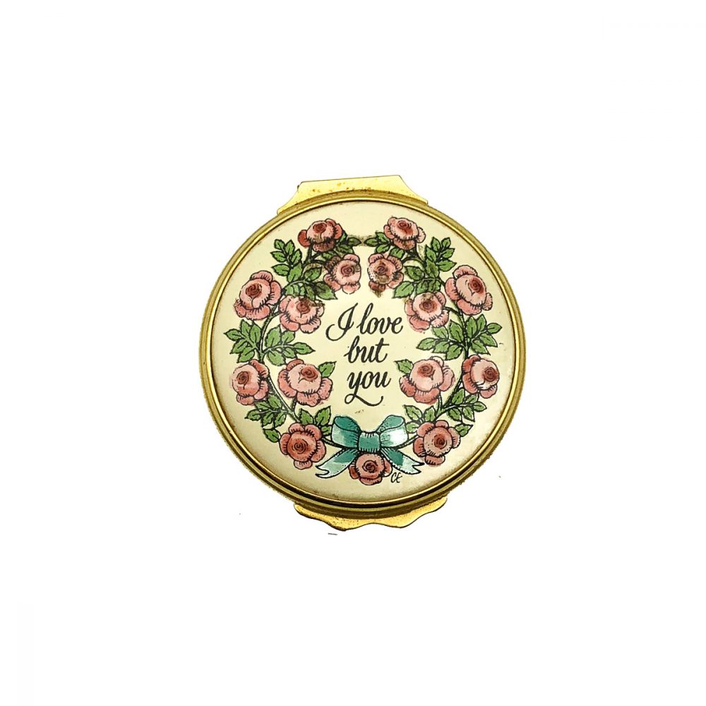 Vintage Bilston & Battersea Enamel 1982 Valentines Box