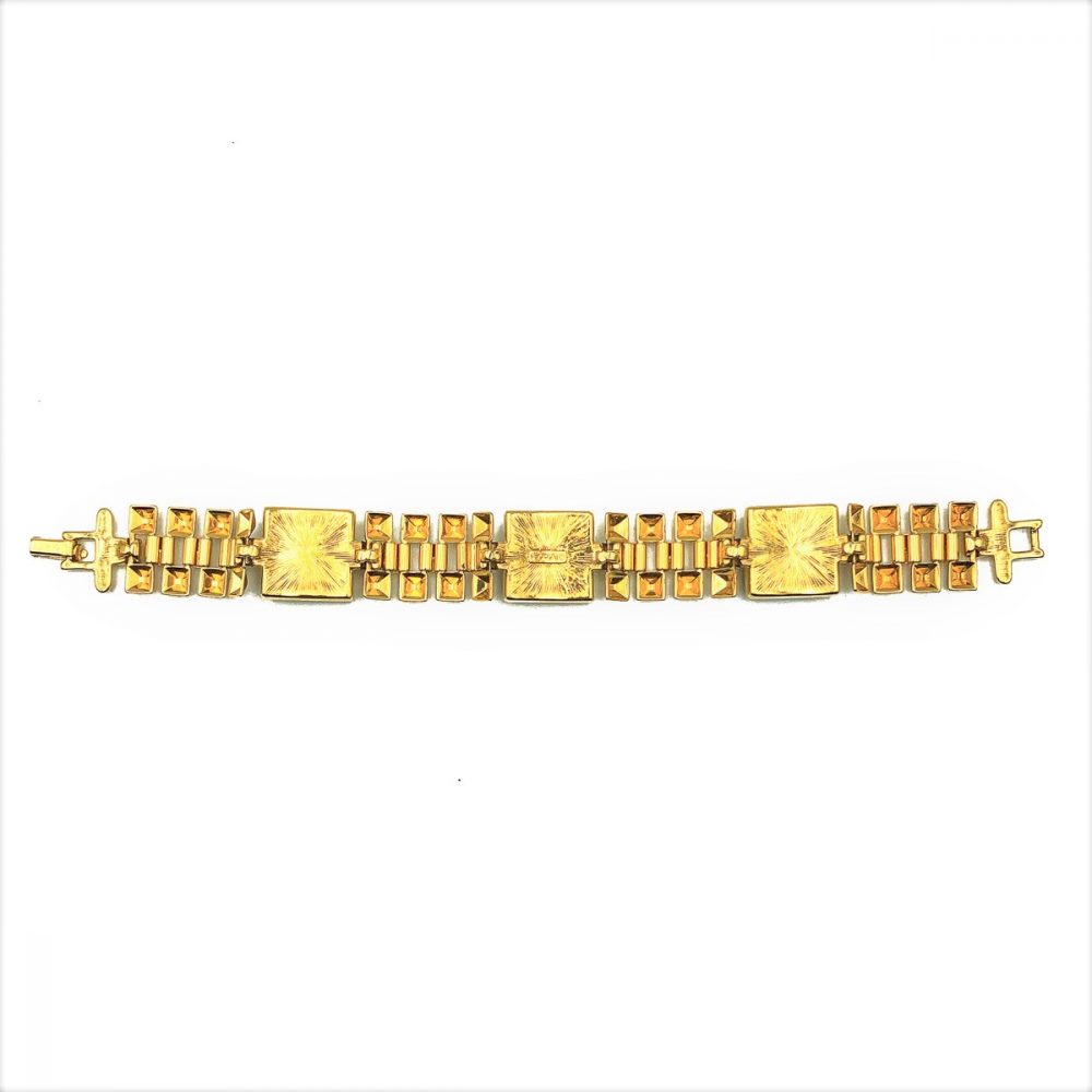 Vintage Monet Black Pyramid Bracelet