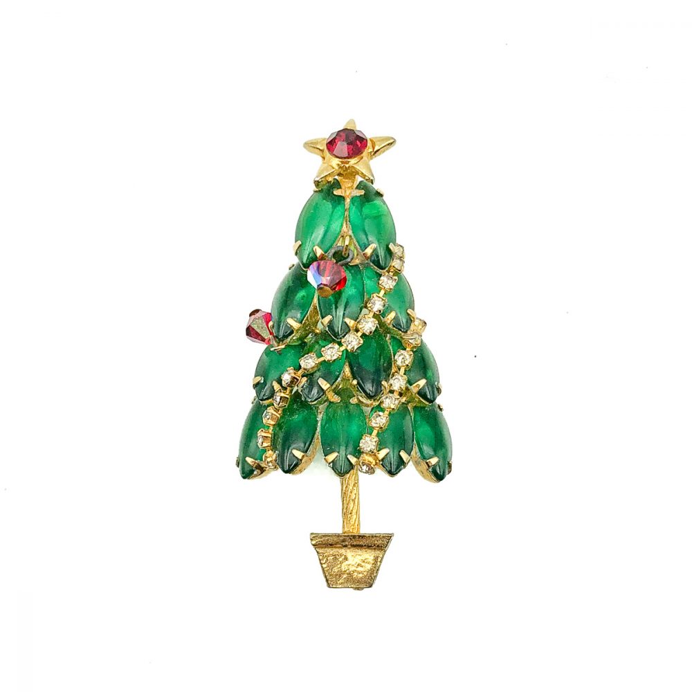 Vintage Christmas Tree Brooch