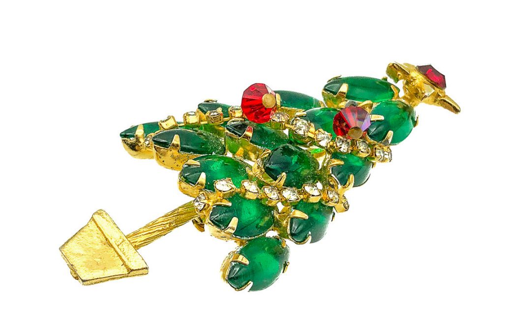 Vintage Christmas Tree Brooch