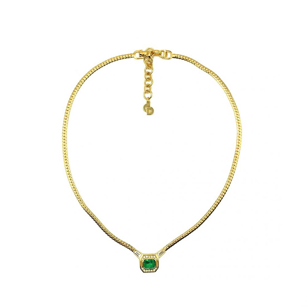 Vintage Dior Emerald Necklace