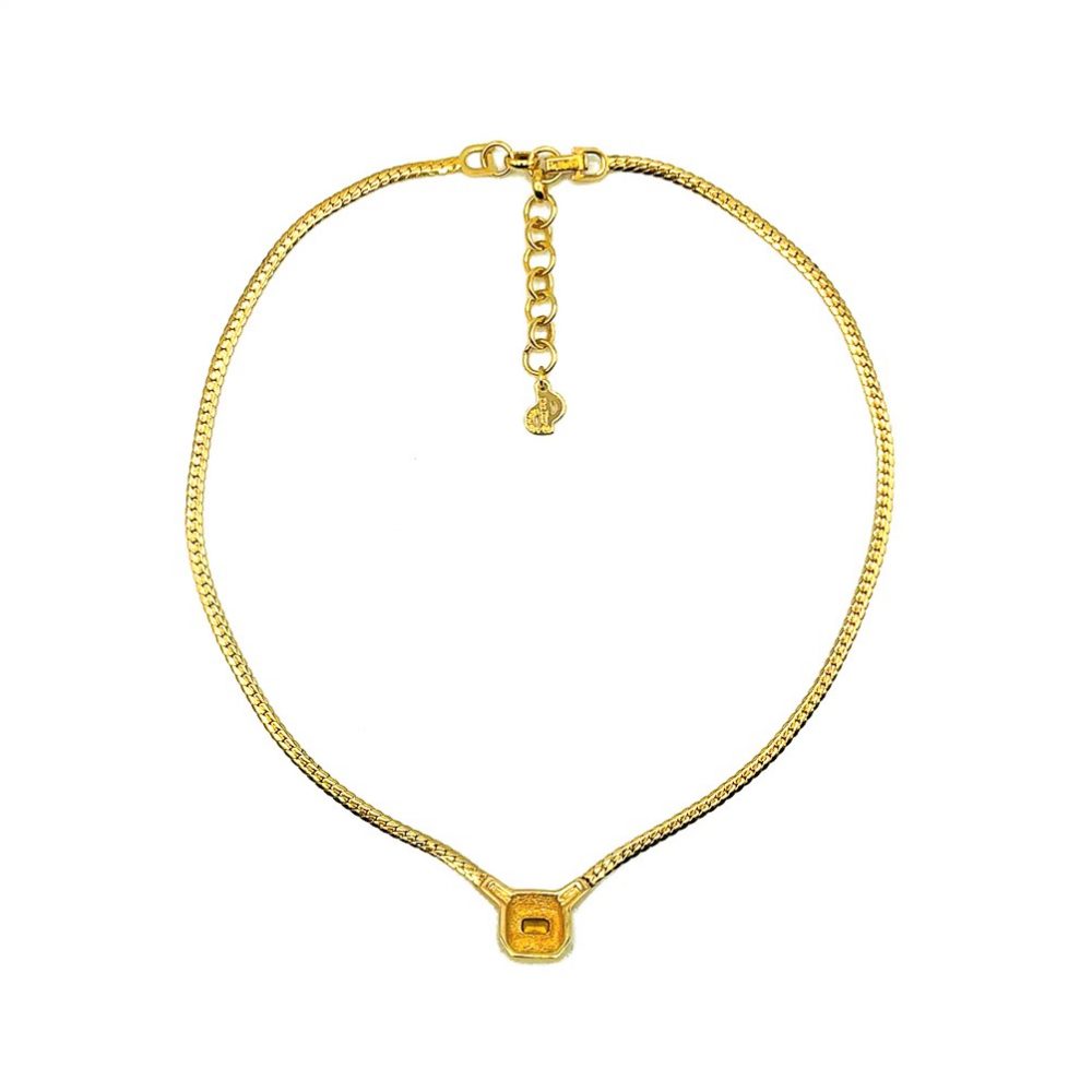 Vintage Dior Emerald Necklace