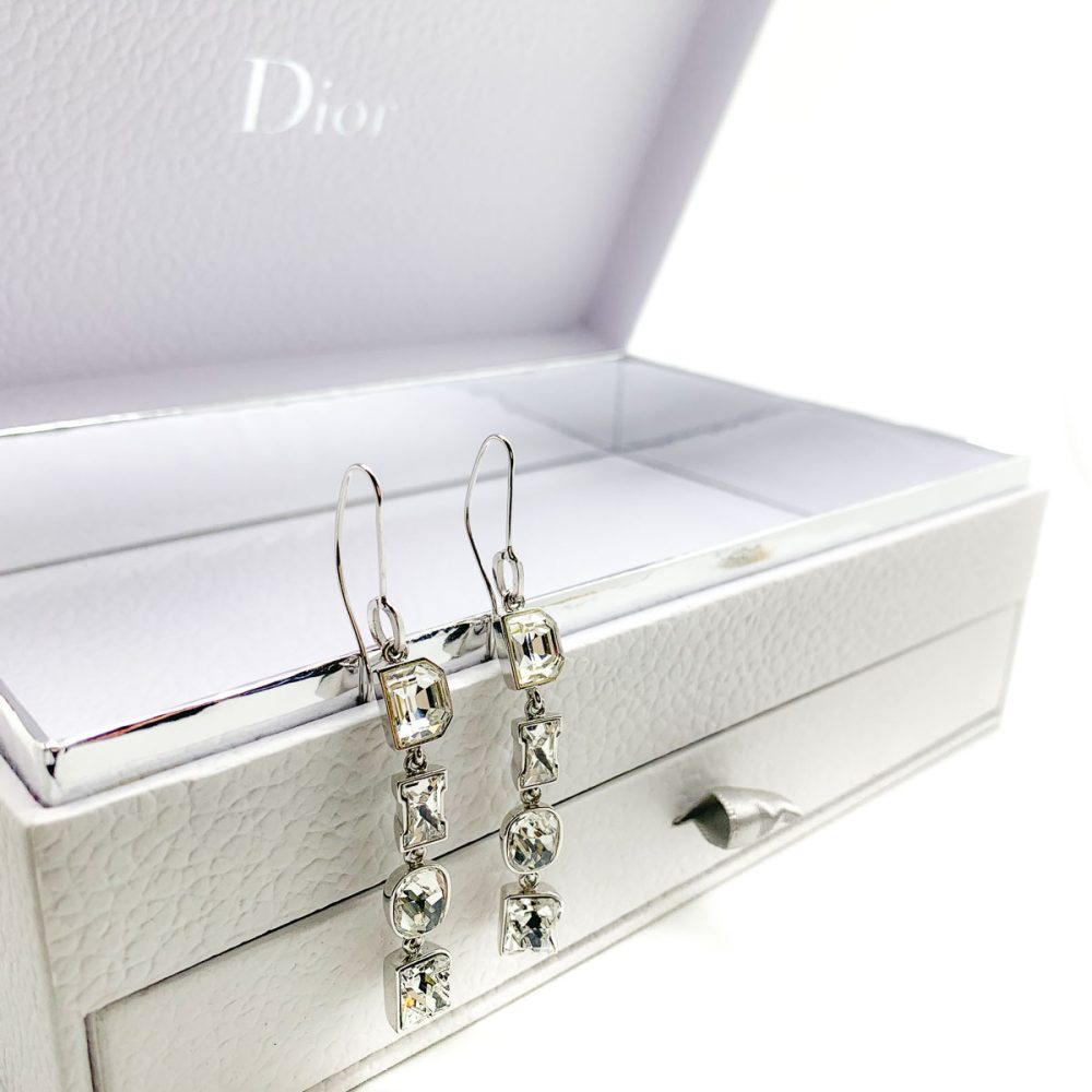 Vintage Dior D I O R spellout earrings Jennifer Gibson Jewellery