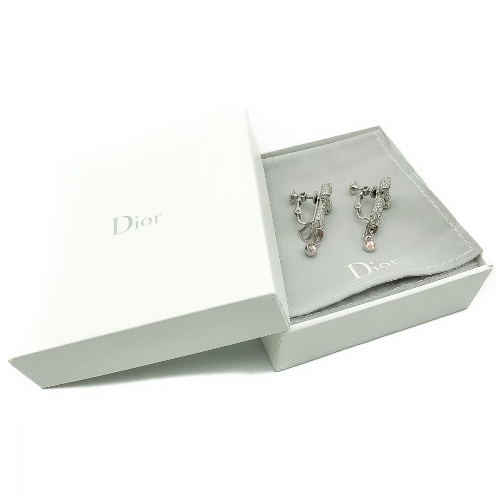 Vintage Dior Bow Logo Earrings