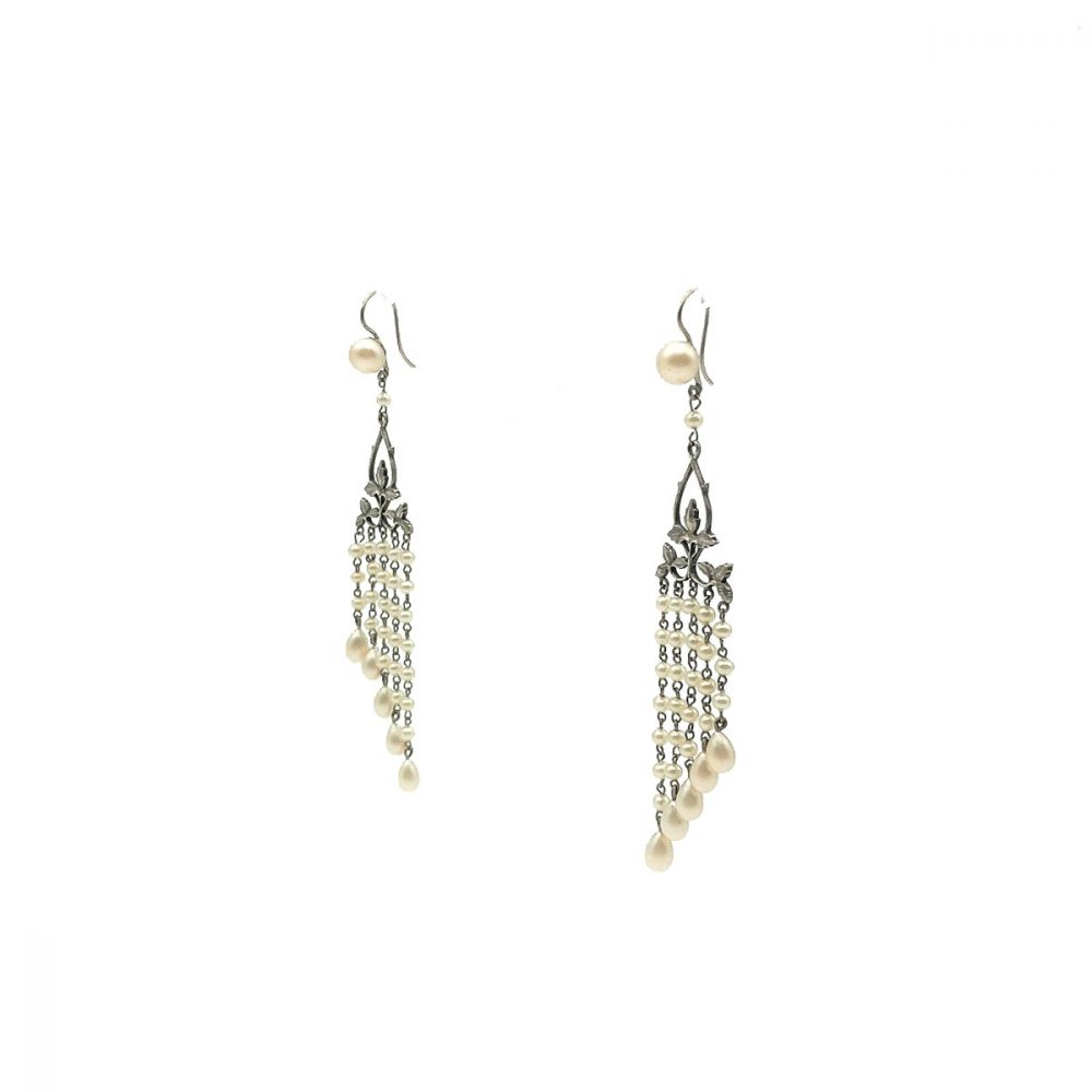 Antique Pearl Droplet Earrings