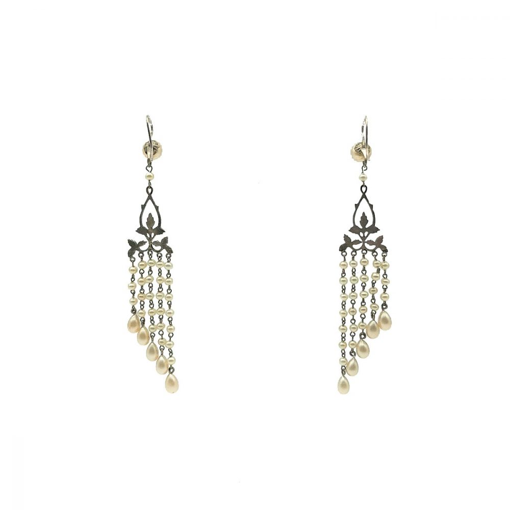 Antique Pearl Droplet Earrings