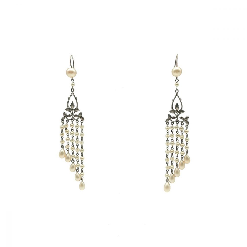 Antique Pearl Droplet Earrings
