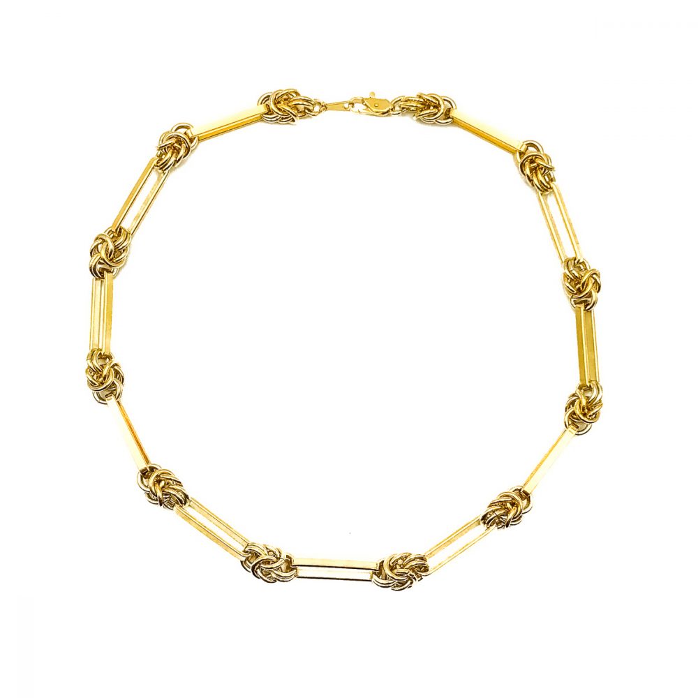 Vintage Bar & Knot Link Chain