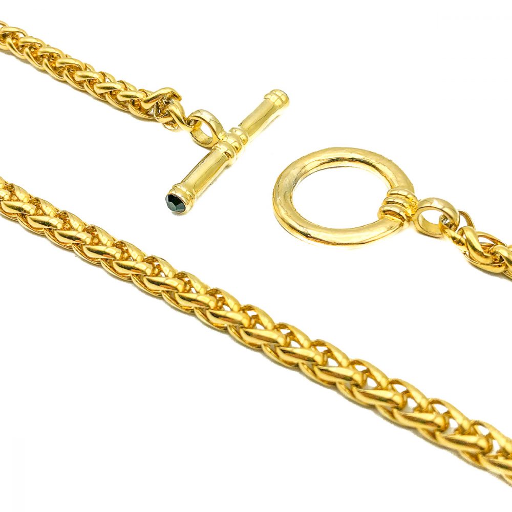 Vintage Crystal Bar & Toggle Chain