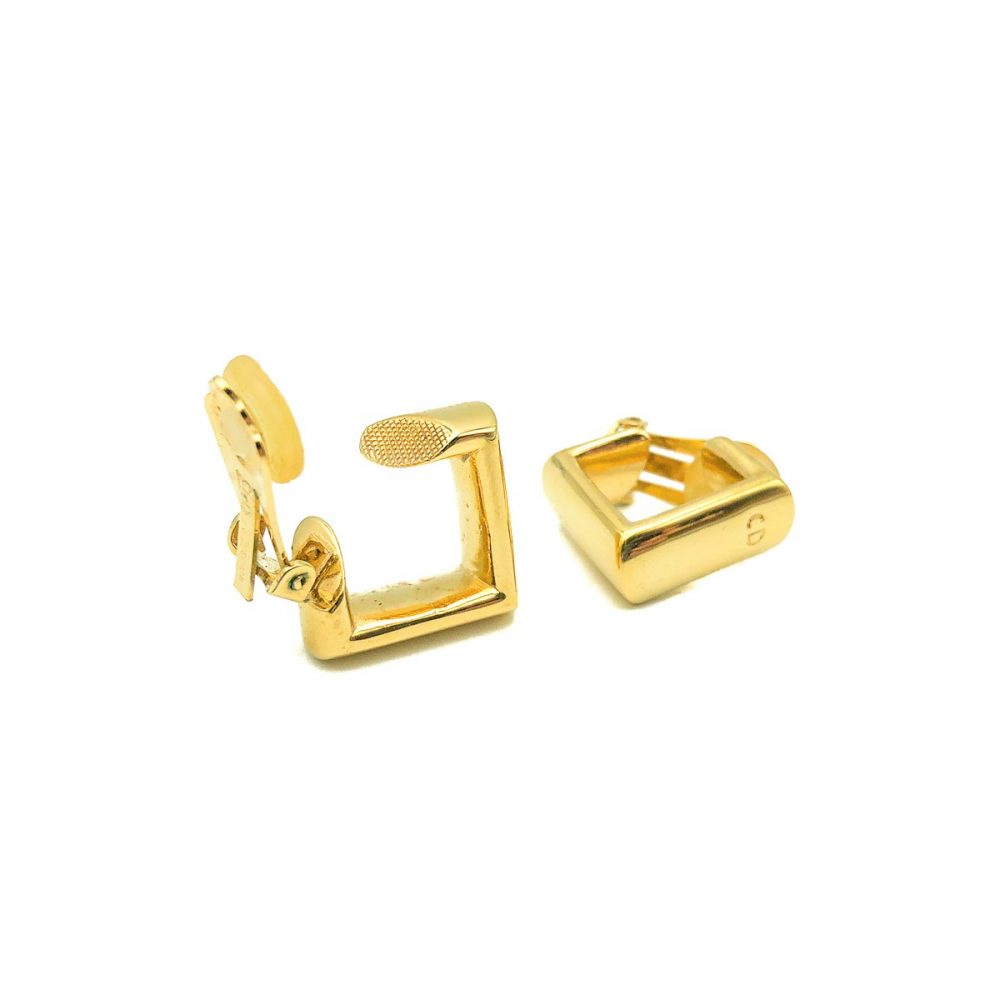 Vintage Dior Square Hoops