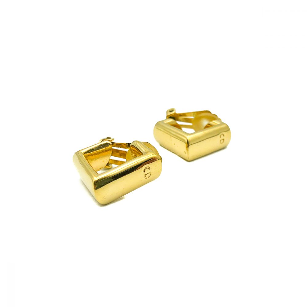 Vintage Dior Square Hoops