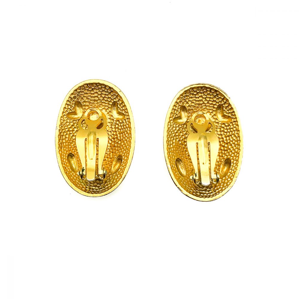 Vintage Etruscan Pearl Earring