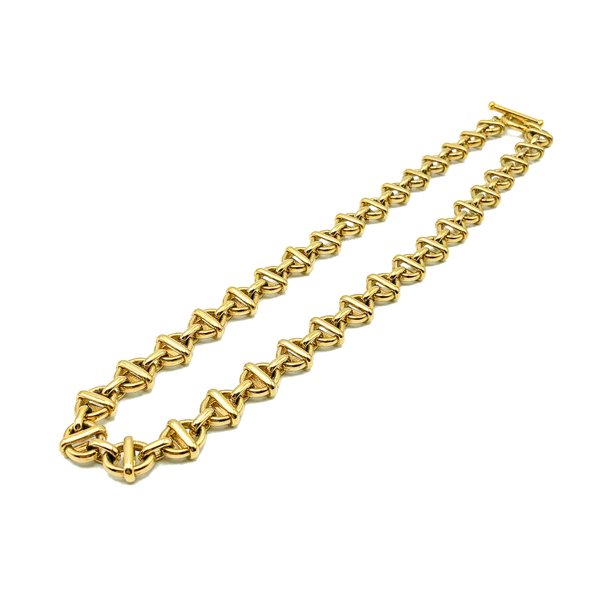 Jennifer Gibson Jewellery Vintage Gold O Link Chain 15 950 (1) Vintage Monet Gold O Link Chain