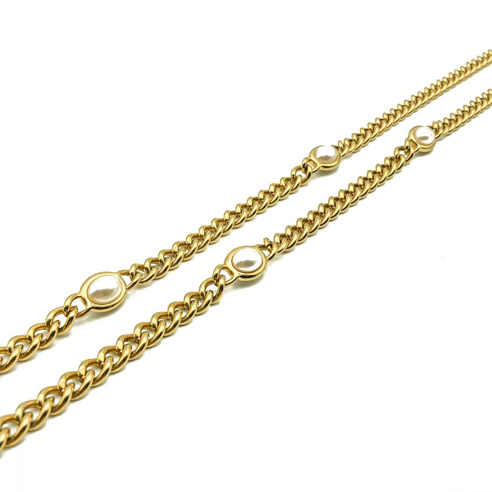 Vintage Gold Pearl Chain