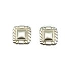 Jennifer Gibson Jewellery Vintage Silver Square Clip Earring 19 922 (2) Vintage Silver Square Clip Earring