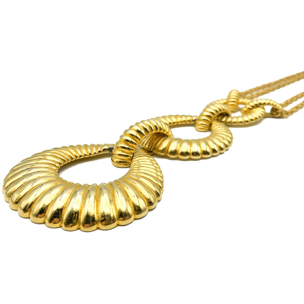 Vintage Triple Hoop Sautoir Necklace