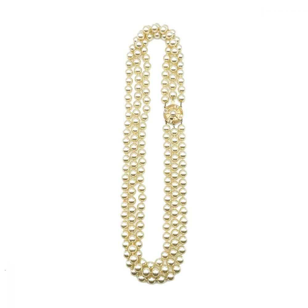 Vintage Triple Pearl Necklace