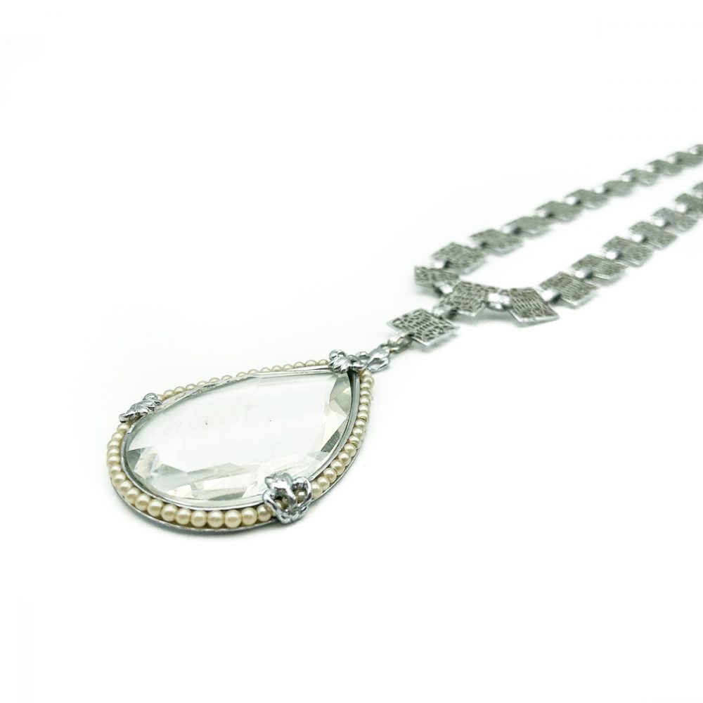 Deco Crystal Pearl Sautoir