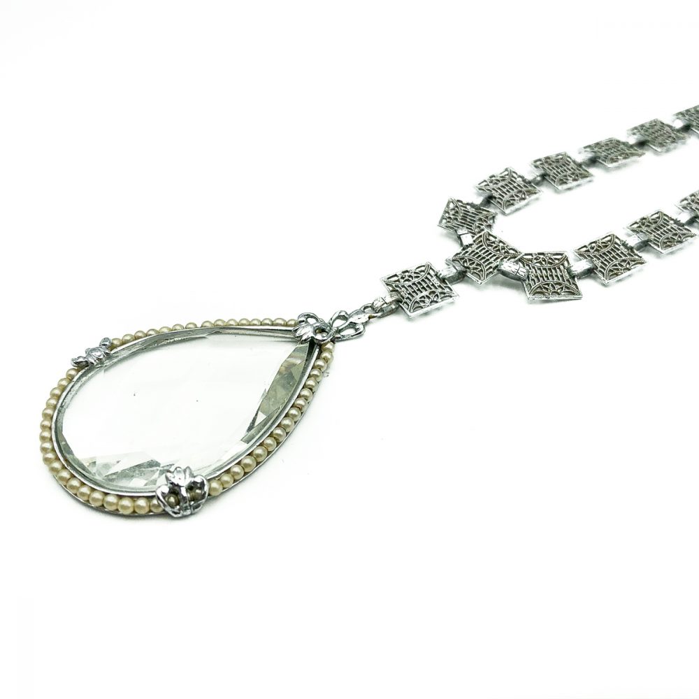 Deco Crystal Pearl Sautoir