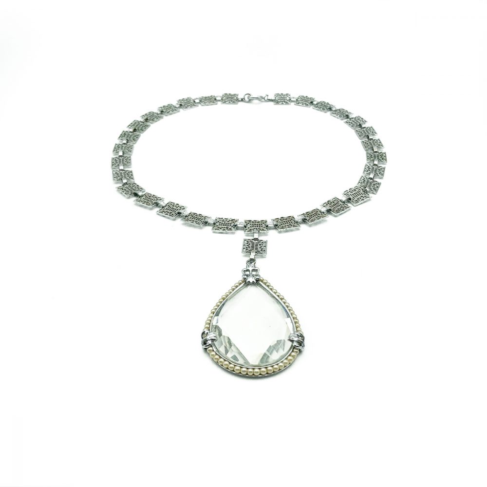 Deco Crystal Pearl Sautoir