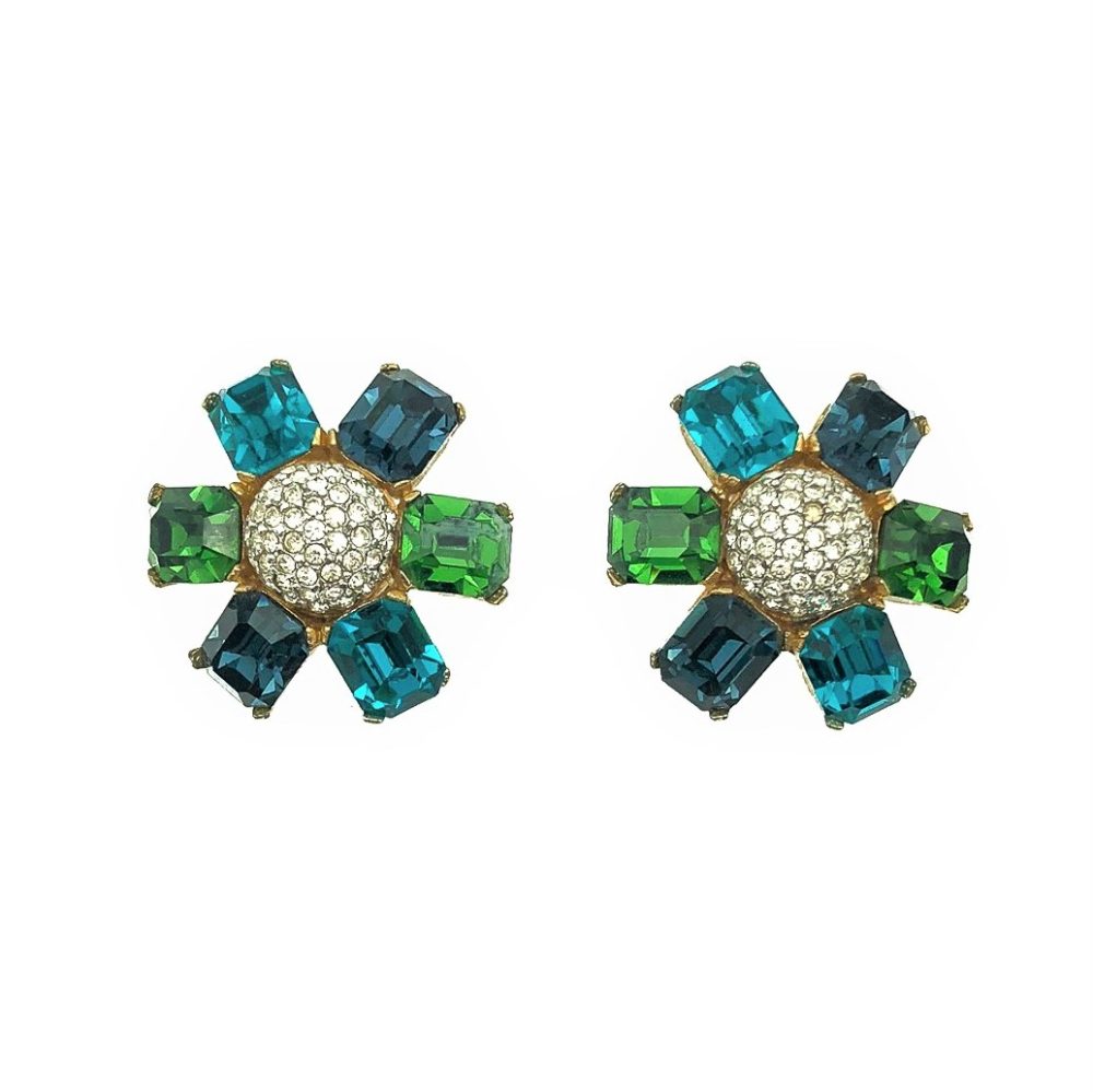 Vintage Ciner Flower Earrings